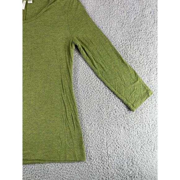 C Est 1946 Shirt Womens Small Green Round Neck Stretch Long Sleeve Casual - Picture 4 of 10